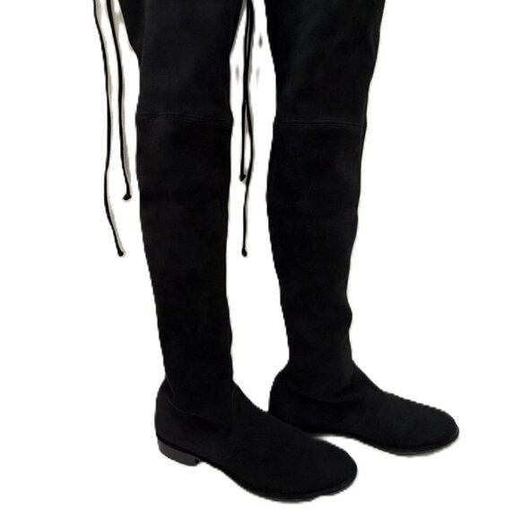 Stuart Weitzman Lowland Black Suede Over the Knee Boots 6M - Picture 12 of 13